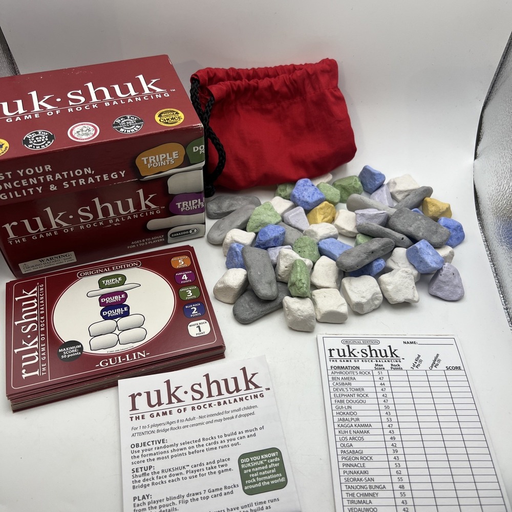 Ruk Shuk The Game of Rock Balancing Zabazoo Games 2007 Edition READ